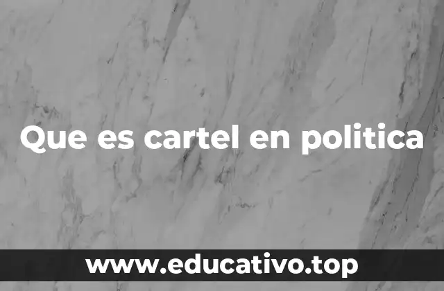 Que es cartel en politica