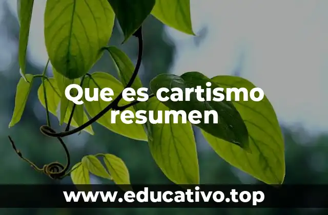Que es cartismo resumen