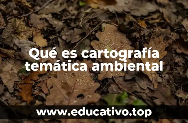 Qué es cartografía temática ambiental
