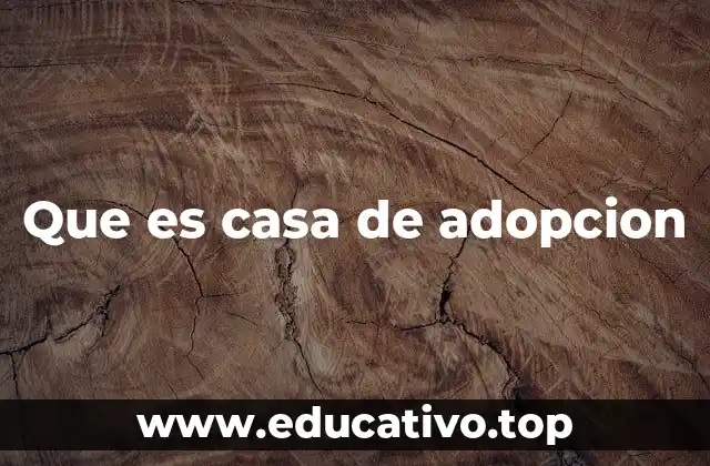 Que es casa de adopcion