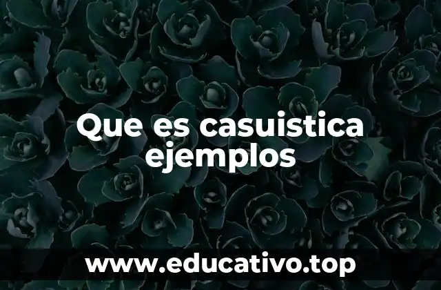 Que es casuistica ejemplos