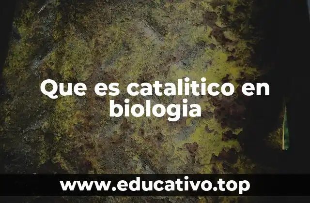 Que es catalitico en biologia