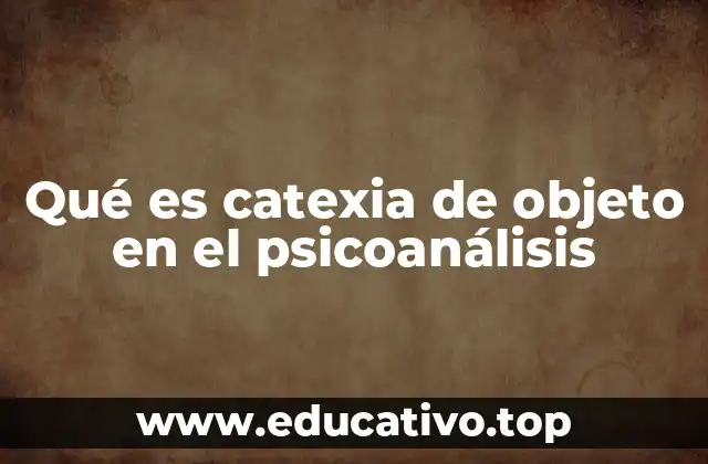 Qué es catexia de objeto en el psicoanálisis