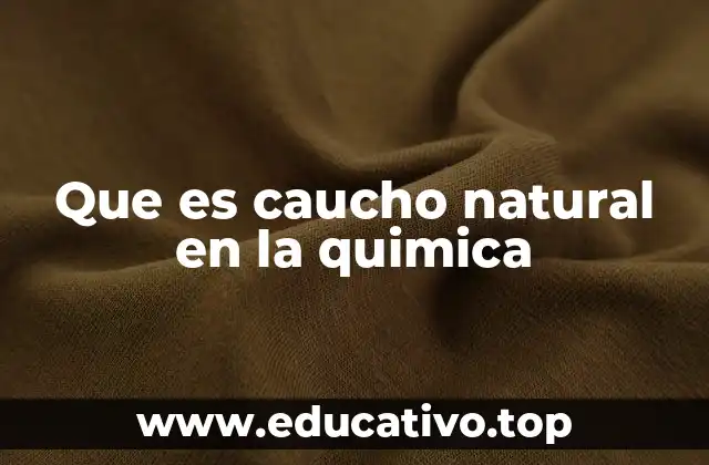 Que es caucho natural en la quimica