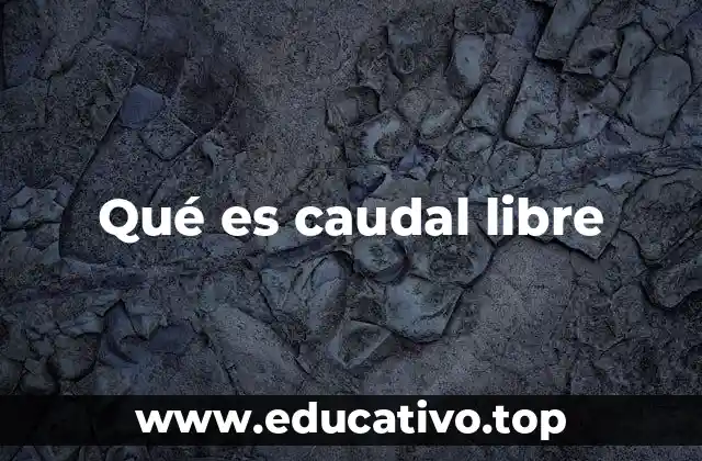 Qué es caudal libre