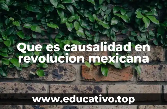 Que es causalidad en revolucion mexicana