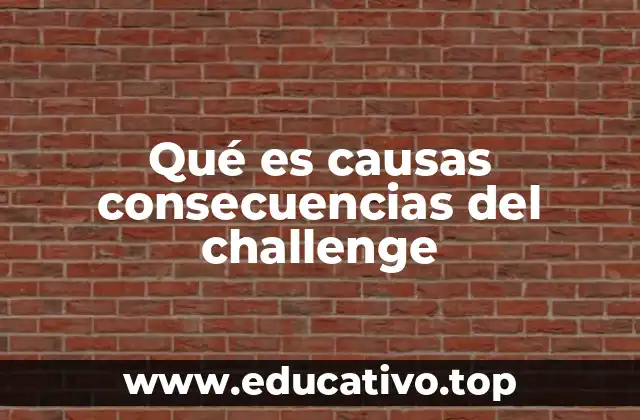 Qué es causas consecuencias del challenge