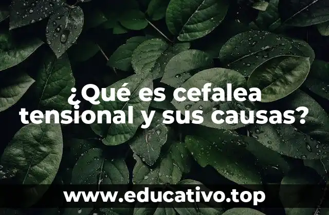 ¿Qué es cefalea tensional y sus causas?