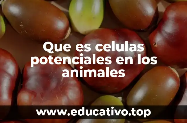 Que es celulas potenciales en los animales