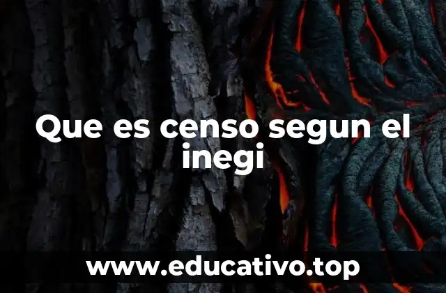 Que es censo segun el inegi