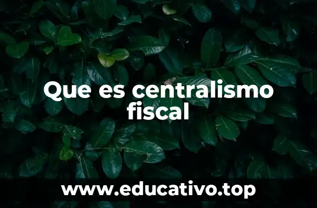 Características del sistema centralizado de gestión fiscal