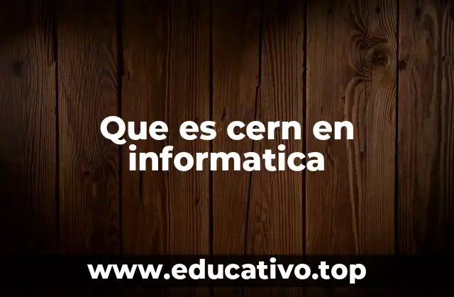 Que es cern en informatica