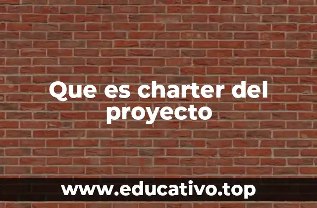 La importancia del charter como base de todo proyecto