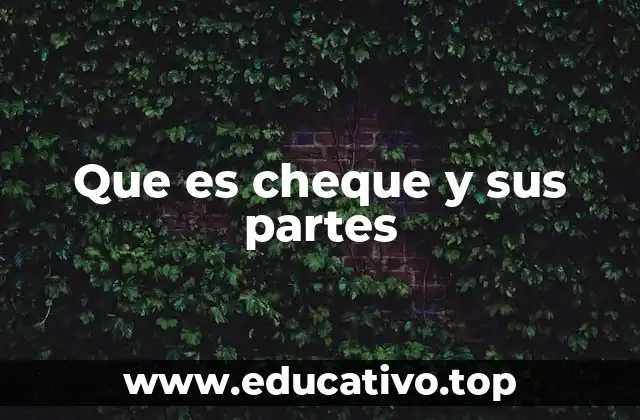 Elementos que componen un cheque