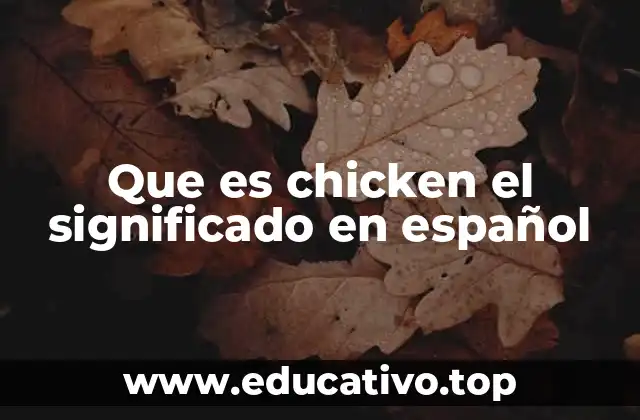 Que es chicken el significado en español