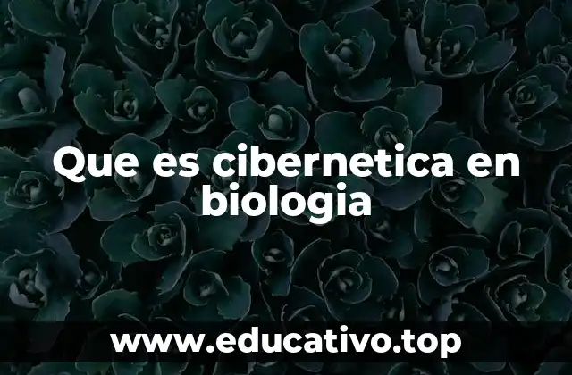 Que es cibernetica en biologia