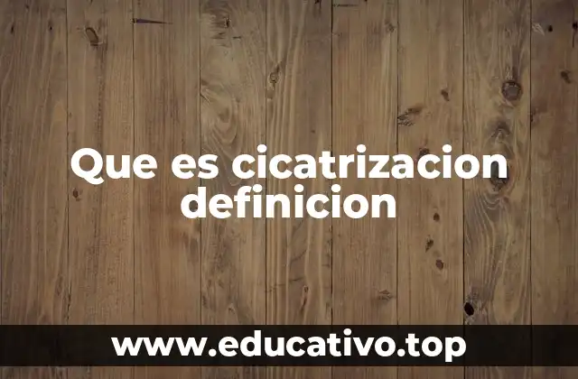 Que es cicatrizacion definicion