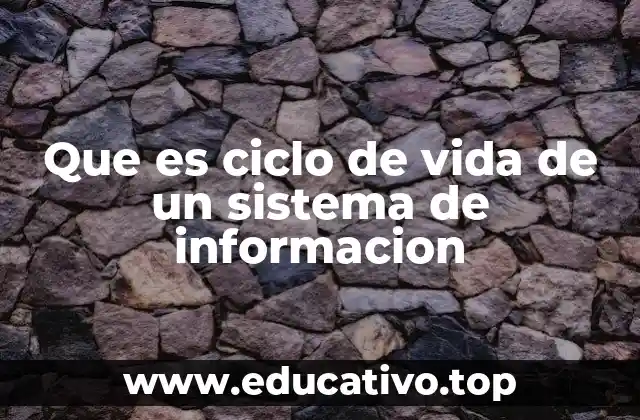 Que es ciclo de vida de un sistema de informacion