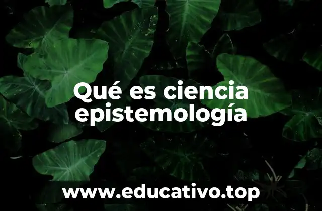 Qué es ciencia epistemología