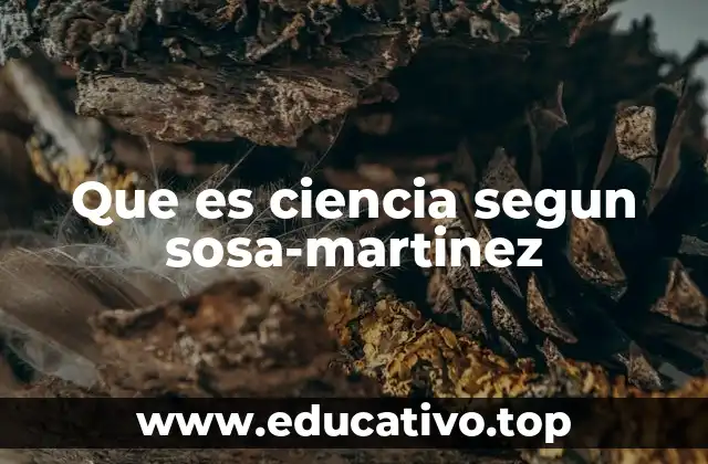 Que es ciencia segun sosa-martinez