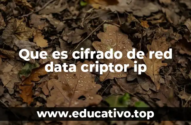 Que es cifrado de red data criptor ip