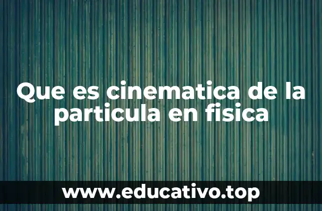 Que es cinematica de la particula en fisica