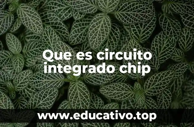 Que es circuito integrado chip