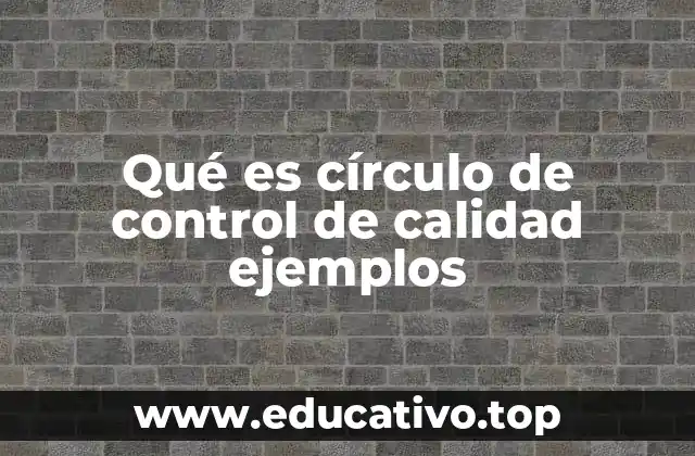 Qué es círculo de control de calidad ejemplos
