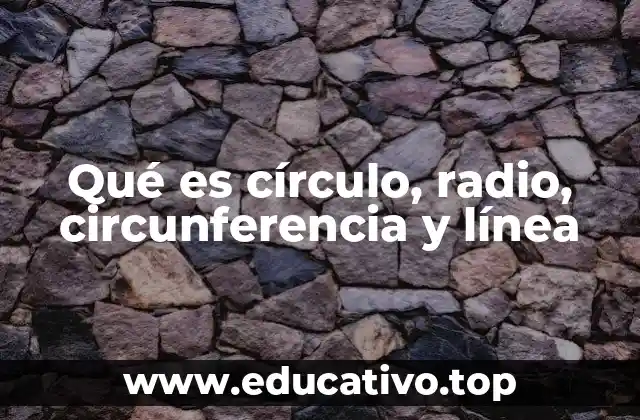 Qué es círculo, radio, circunferencia y línea