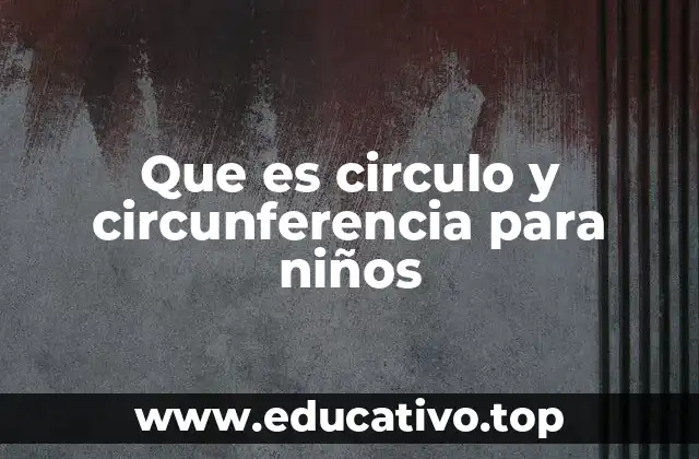 Que es circulo y circunferencia para niños