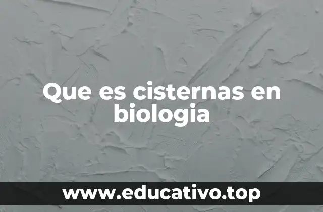 Que es cisternas en biologia