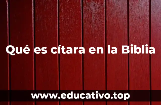 Qué es cítara en la Biblia