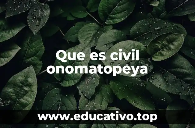 Que es civil onomatopeya