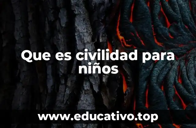 Que es civilidad para niños