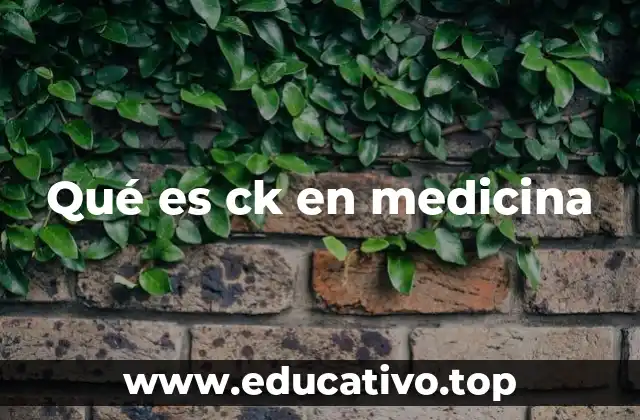 Qué es ck en medicina