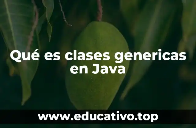 Qué es clases genericas en Java