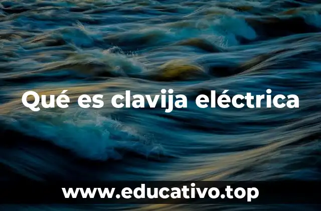 Qué es clavija eléctrica
