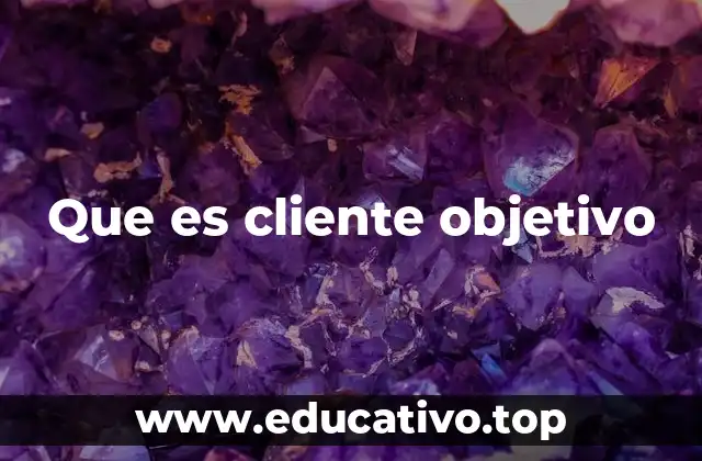 Que es cliente objetivo