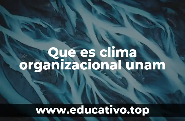 Que es clima organizacional unam