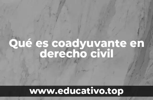 Qué es coadyuvante en derecho civil
