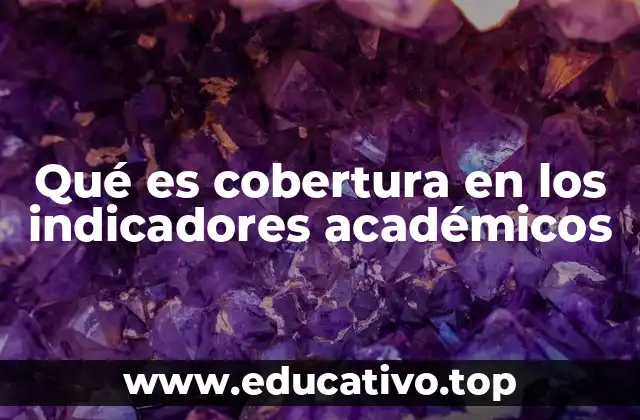 Qué es cobertura en los indicadores académicos