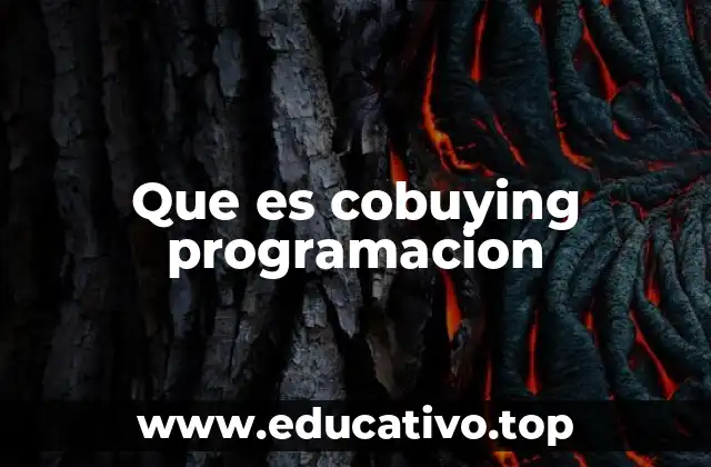 Que es cobuying programacion