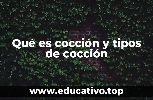 Qué es cocción y tipos de cocción
