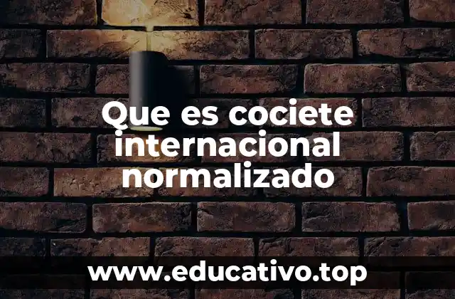Que es cociete internacional normalizado