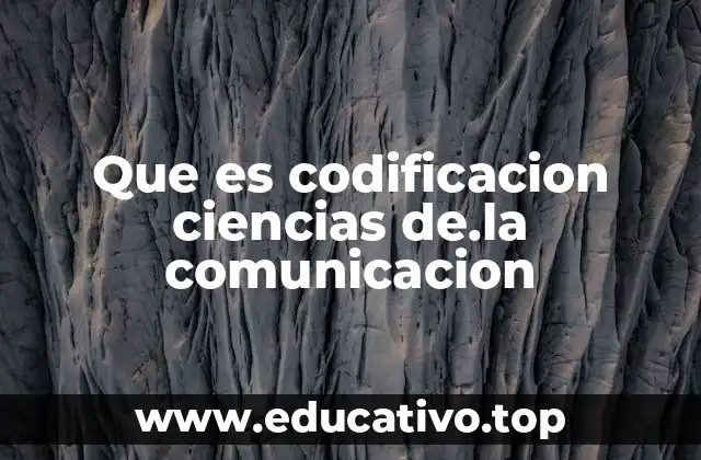 Que es codificacion ciencias de.la comunicacion