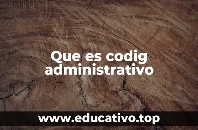 Que es codig administrativo