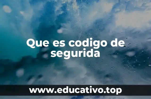 Que es codigo de segurida