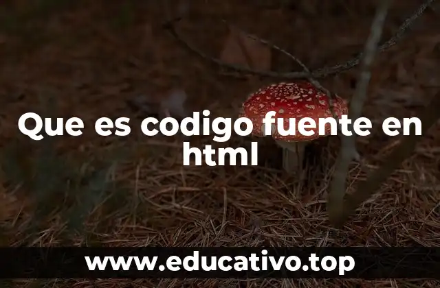 Que es codigo fuente en html