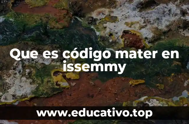 Que es código mater en issemmy