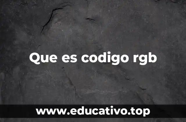 Que es codigo rgb
